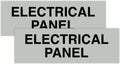 All Quality Basic Electrical Panel Sign - Fire Regulation Safety Compliance Sign - Lt Gray - Large (2 Pack)