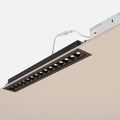 LED Linear Recessed Spotlight, Black Aluminum Recessed Grille Spotlight with Junction Box, Dimable 5 CCT 3000K-6500K, TRIAC Dimming Lighting for Living Room Kitchen Bedroom Hallway