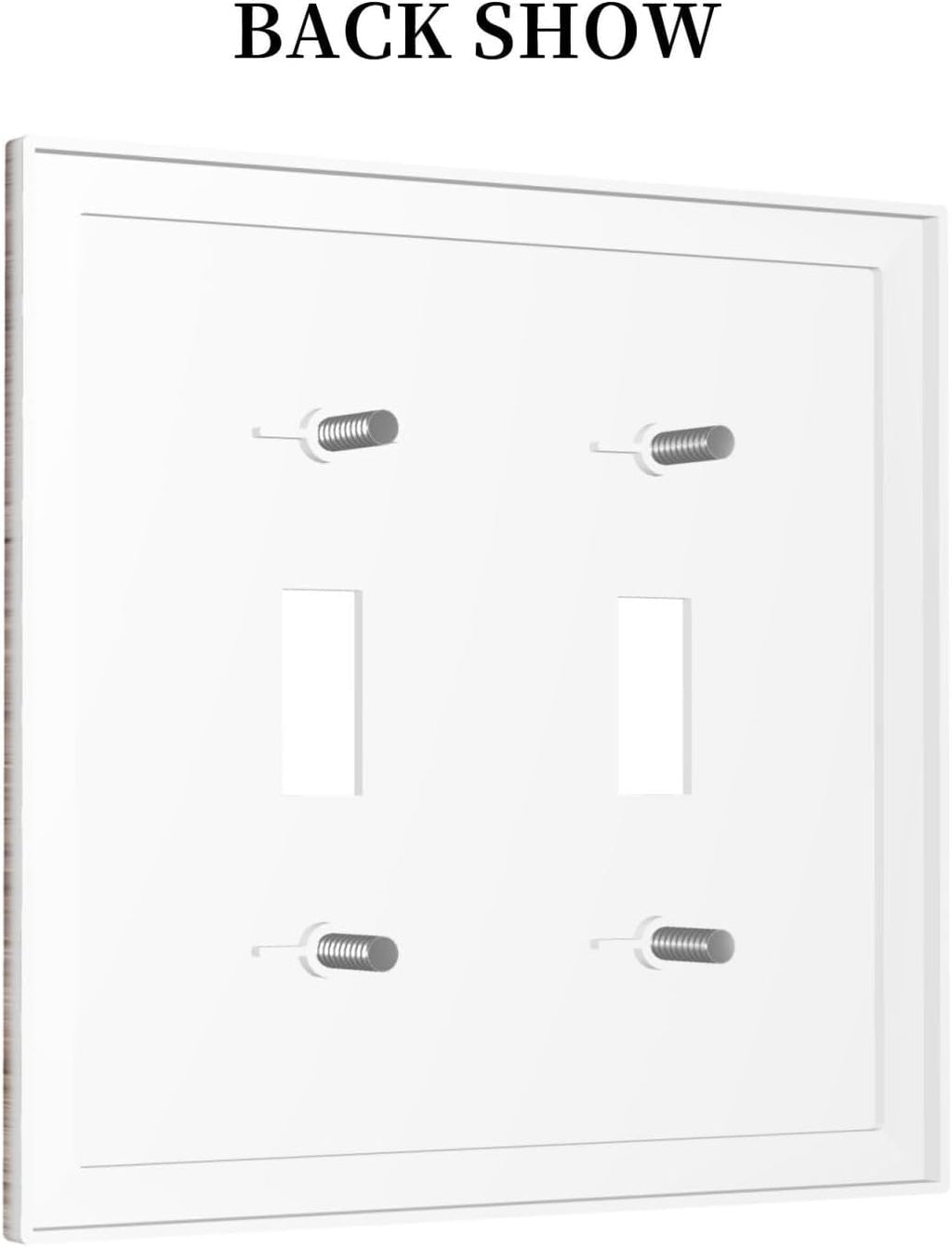 Decorative Switch Plates Retro Wood Brown Farmhouse Barn Wooden 2 Gang Double Toggle Outlet Light Switch Cover Wall Plate Electrical Faceplate for Farmhouse Cabin Decor
