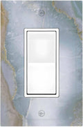 Decorative Outlet Covers Colored Art Marble Golden Line 1 Gang Single Rocker Light Switch Cover Plate Wall Plates Gfci Faceplate For Bathroom Kitchen Decor