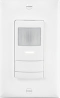 SensorSwitch Wall Mount Motion Sensor Switch, Passive Infrared Wall Switch and Occupancy Sensor and Dusk-to-Dawn Photocell, WSX Series, Single Relay, White