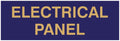 All Quality Basic Electrical Panel Sign - Fire Regulation Safety Compliance Sign - Blue/Gold - Large (1 Pack)