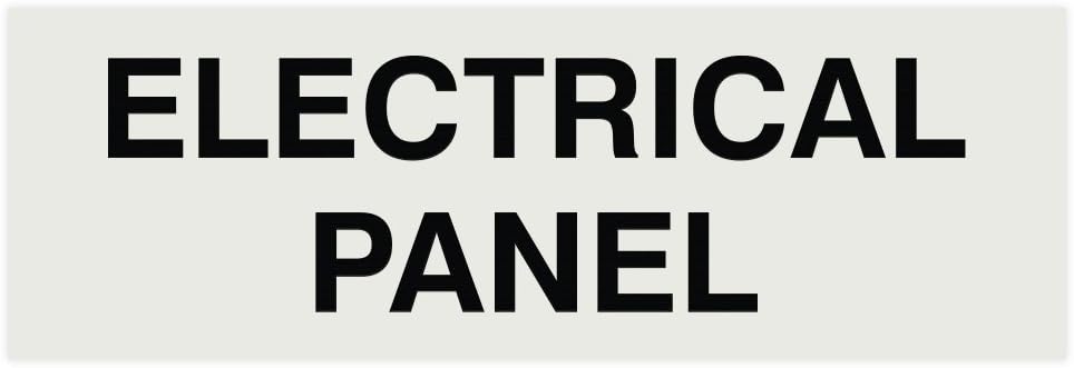 All Quality Basic Electrical Panel Sign - Fire Regulation Safety Compliance Sign - Lt Gray - Small (1 Pack)