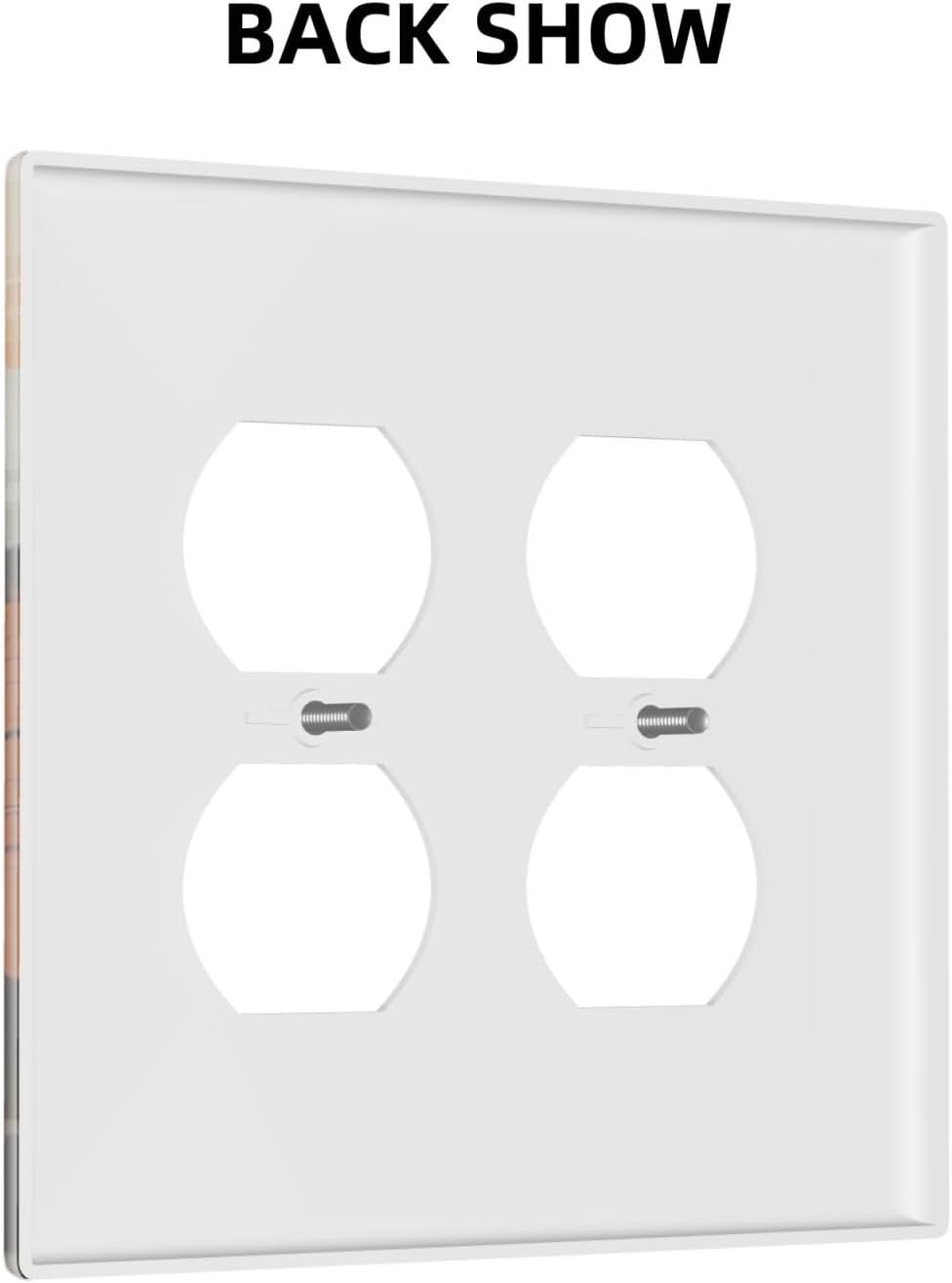 Sun Forest Deer Snow Mountain River Outlet Covers 2 Gang Double Duplex Decorative Light Switch Covers Electrical Wallplates Socket Faceplate For Bed Room Living Room Decor