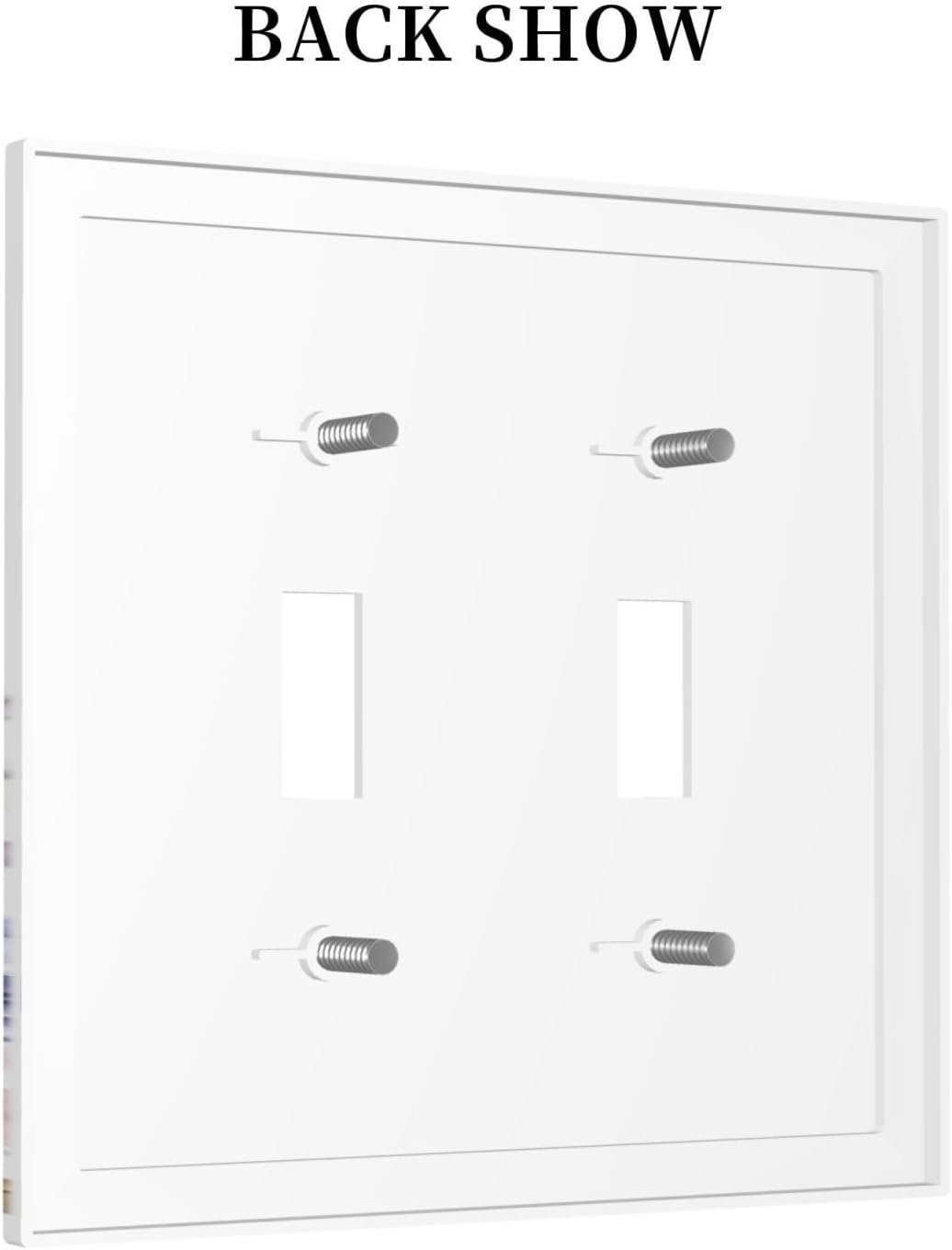 Decorative Switch Plates Purple Floral Lilac Watercolor Flower Leaves Butterfly Wildflower 2 Gang Double Toggle Wall Plate Outlet Light Switch Cover Electrical Faceplate for Bedroom Home Decor
