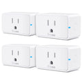 Govee Smart Plug 15A, WiFi Bluetooth Outlets 4 Pack Work with Alexa and Google Assistant, WiFi Plugs with Multiple Timers, Govee Home APP Group Control Remotely, No Hub Required, ETL&FCC Certified