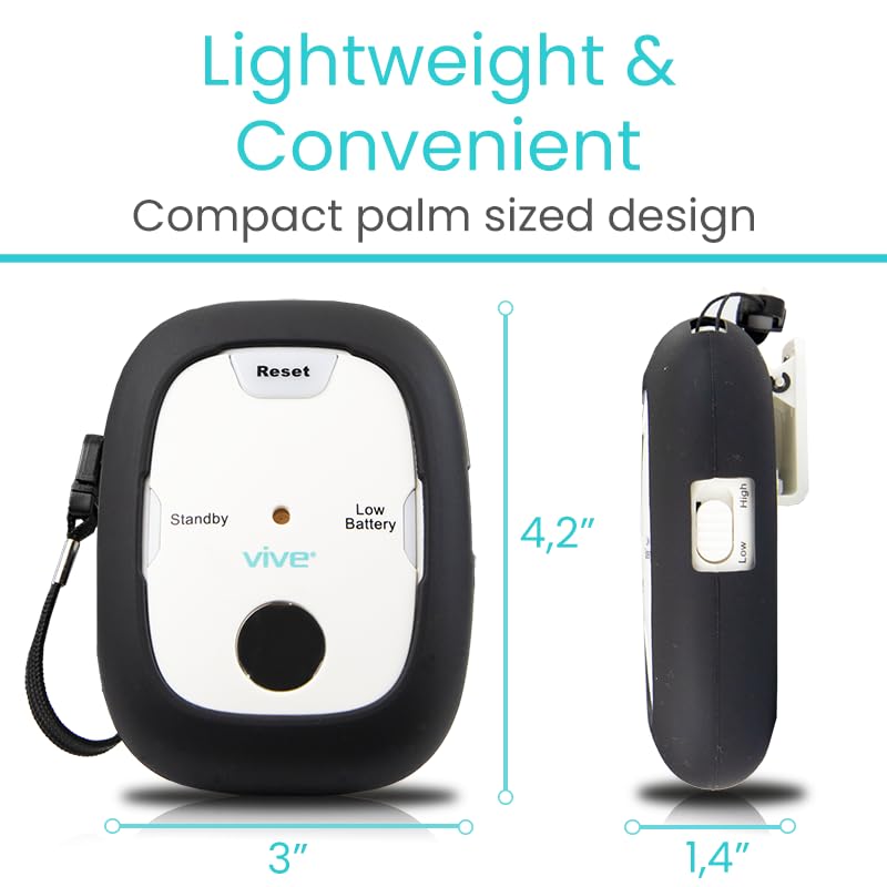 Vive Magnet Pull Cord Chair Alarm for Elderly Adults - Bed Alarm - Fall Prevention for Elderly Dementia Patients - String Exit Alert Detection for Caregivers Monitoring Seniors - Batteries Included