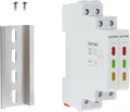 2Pcs C45 DIN Rail Mount Indicator Light, 3 LED Indicator Light, 110 VAC/DC Signal Lamp, with 80 mm DIN Rail & Screws, Ideal Light for Indicating Circuit Status, CE (Red, Green, Yellow)