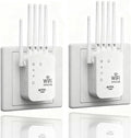 1200M WiFi Extender 6-Antenna Strong Signal, Directional WiFi Antenna Signal Booster and Amplifier, Wireless Repeater Extender with Ethernet Port for PC, Outdoor Coverage, Enhanced Network Range(2pcs)