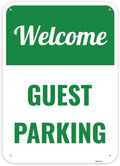 1PC Guest Parking Sign, 14 x 10 Inches - Aluminum - Visitor Customer Parking Only Signs For Business