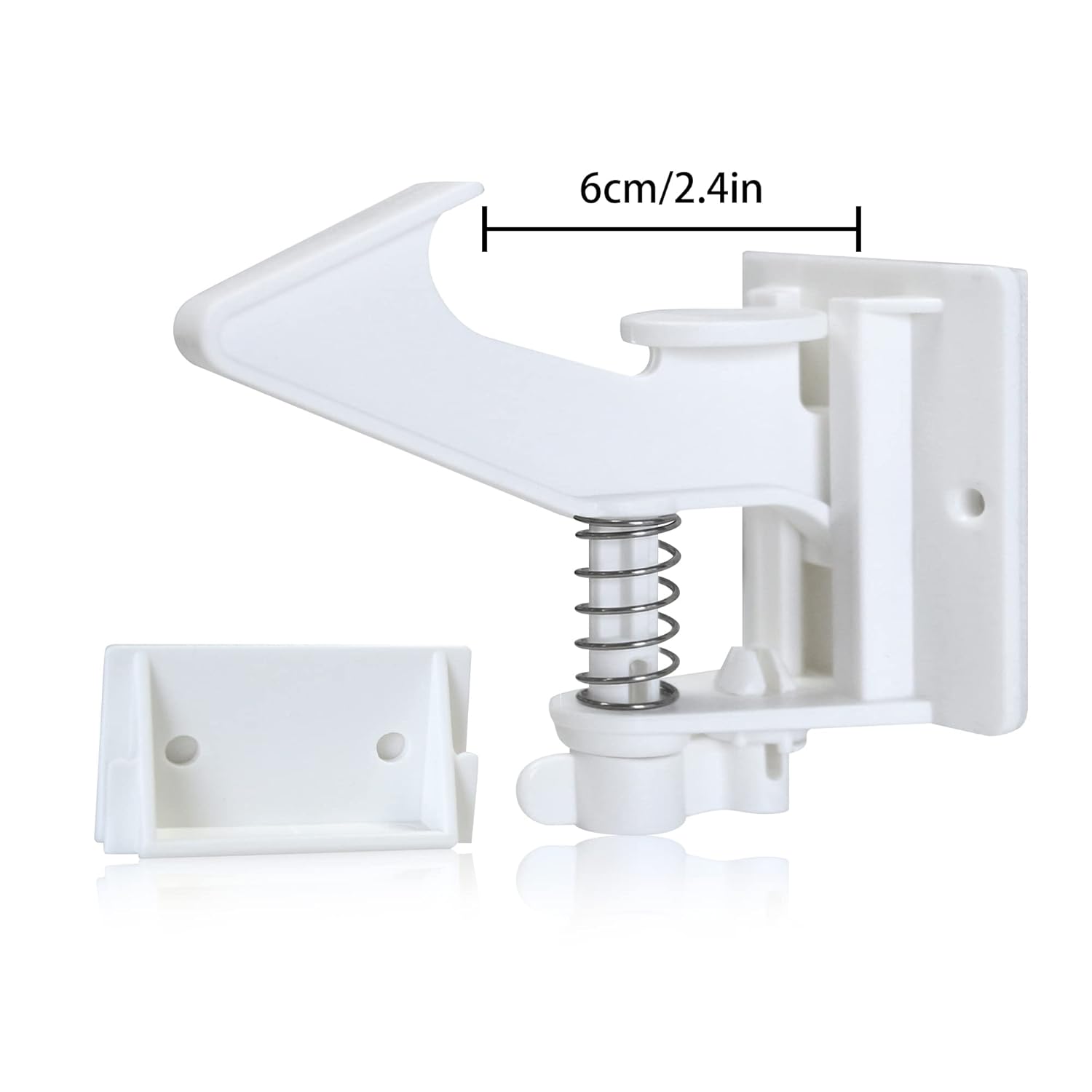 Vmaisi 10 Pack Cabinet Locks for Babies Child Safety Latches - 3.5 Inches Longer Baby Proofing Cabinets Drawer Lock with Adhesive Easy Installation