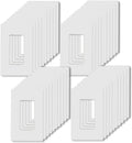 1-Gang Screwless Decorator Wall Plates, Child Safe Standard Size Outlet Cover, Unbreakable Polycarbonate Thermoplastic,Glossy White, 40 Pack,UL Listed