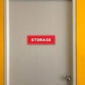 Standard STORAGE Door/Wall Sign - Silver - Large (5 Pack)