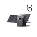 EF ECOFLOW Solar Generator DELTA 2 with 220W Solar Panel, LiFePO4 Battery,1800W AC/100W USB-C Output, Portable Power Station for Home Backup Power, Camping & RVs (AC Cable Included)