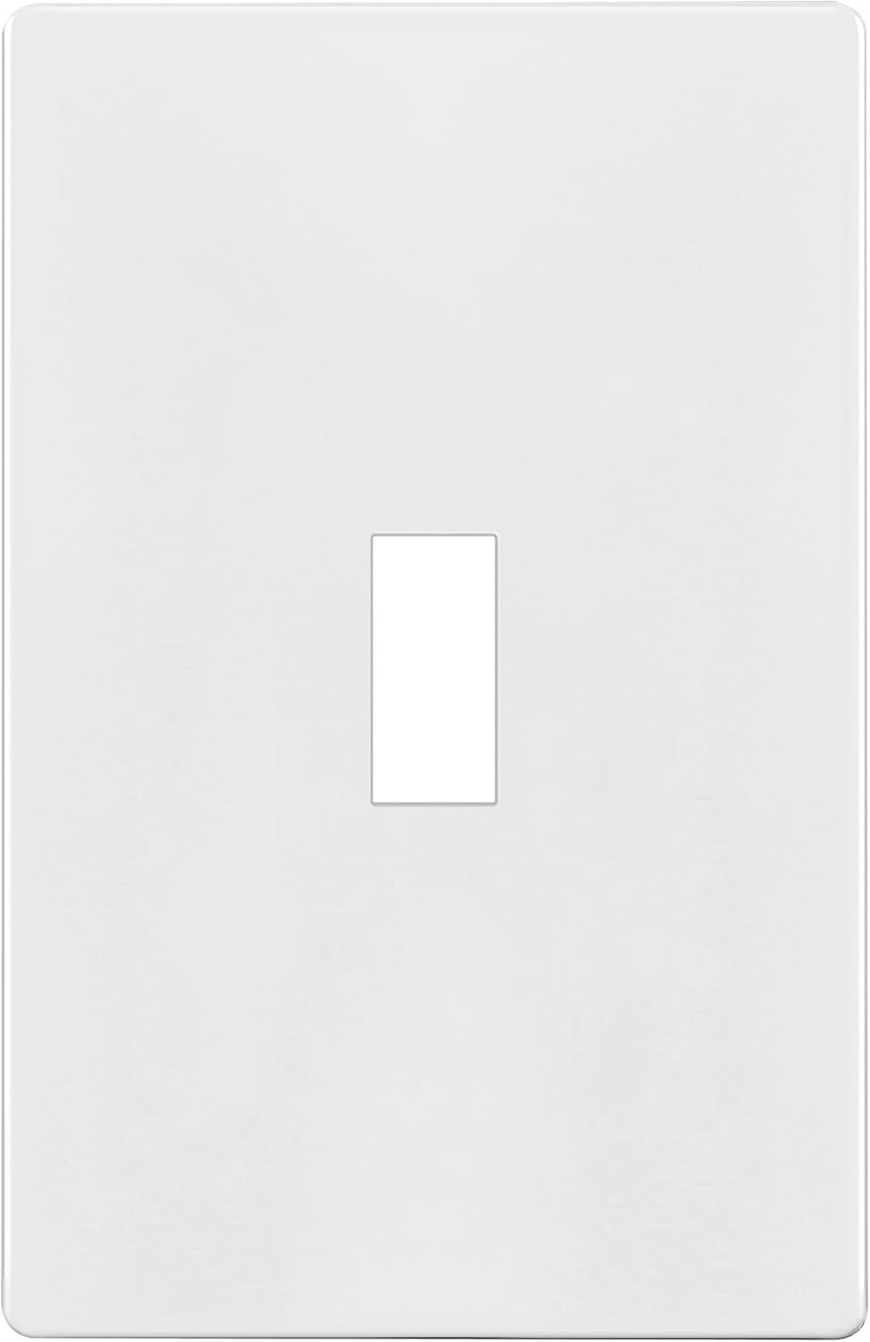 ENERLITES Screwless Toggle Switch Wall Plate, Child Safe Light Switch Cover, Standard Size 1-Gang 4.68" x 2.93", Unbreakable Polycarbonate Thermoplastic, UL Listed, SI8811-W, Glossy, White
