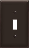 ENERLITES Toggle Light Switch Wall Plate, Gloss Finish, Size 1-Gang 4.50" x 2.76", Unbreakable Polycarbonate Thermoplastic, 8811-BR, Brown, Standard