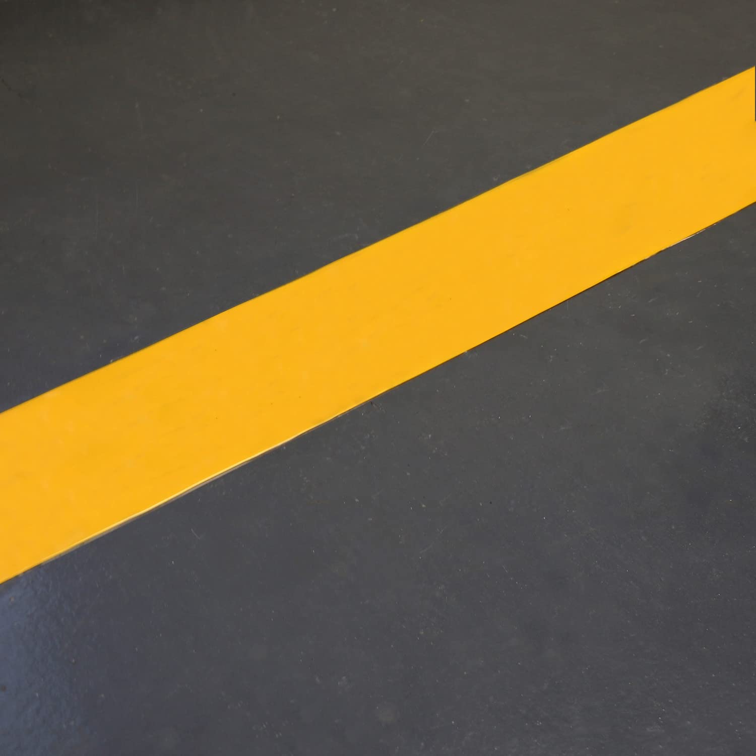SmartSign Yellow 6 inch x 100 feet Floor Marking Tape, 32 mil Vinyl Floor Tape, Superior Mark Industrial Use Safety Tape with Beveled Edges, Strong Adhesive, for Gym/Warehouse/Courts