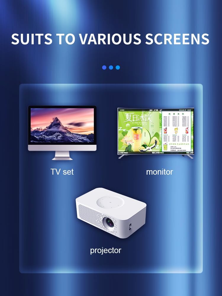 Digital Signage Advertising Display Box Commercial AD Media Player for Restaruant Shopping Mall Marketing Business (YM05/1+8G)