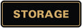 Standard STORAGE Door/Wall Sign - Black/Gold - Medium (1 Pack)