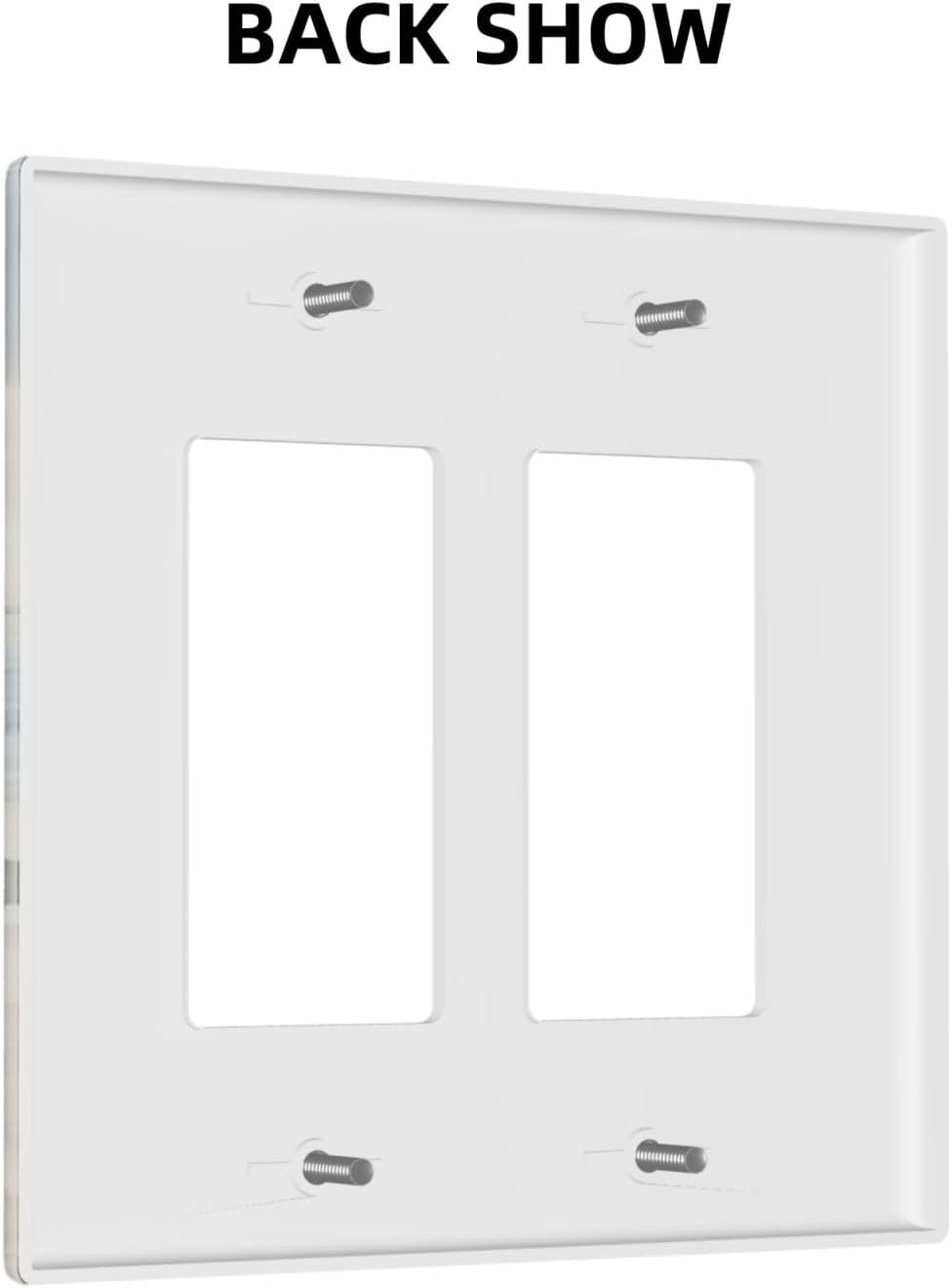 Decorative Outlet Covers Seascape Painting with Lighthouse Boats 2 Gang Wall Plate Double Rocker Light Switch Cover Double Switch Plate Cover for Bedroom Home Decor（2 Pack）