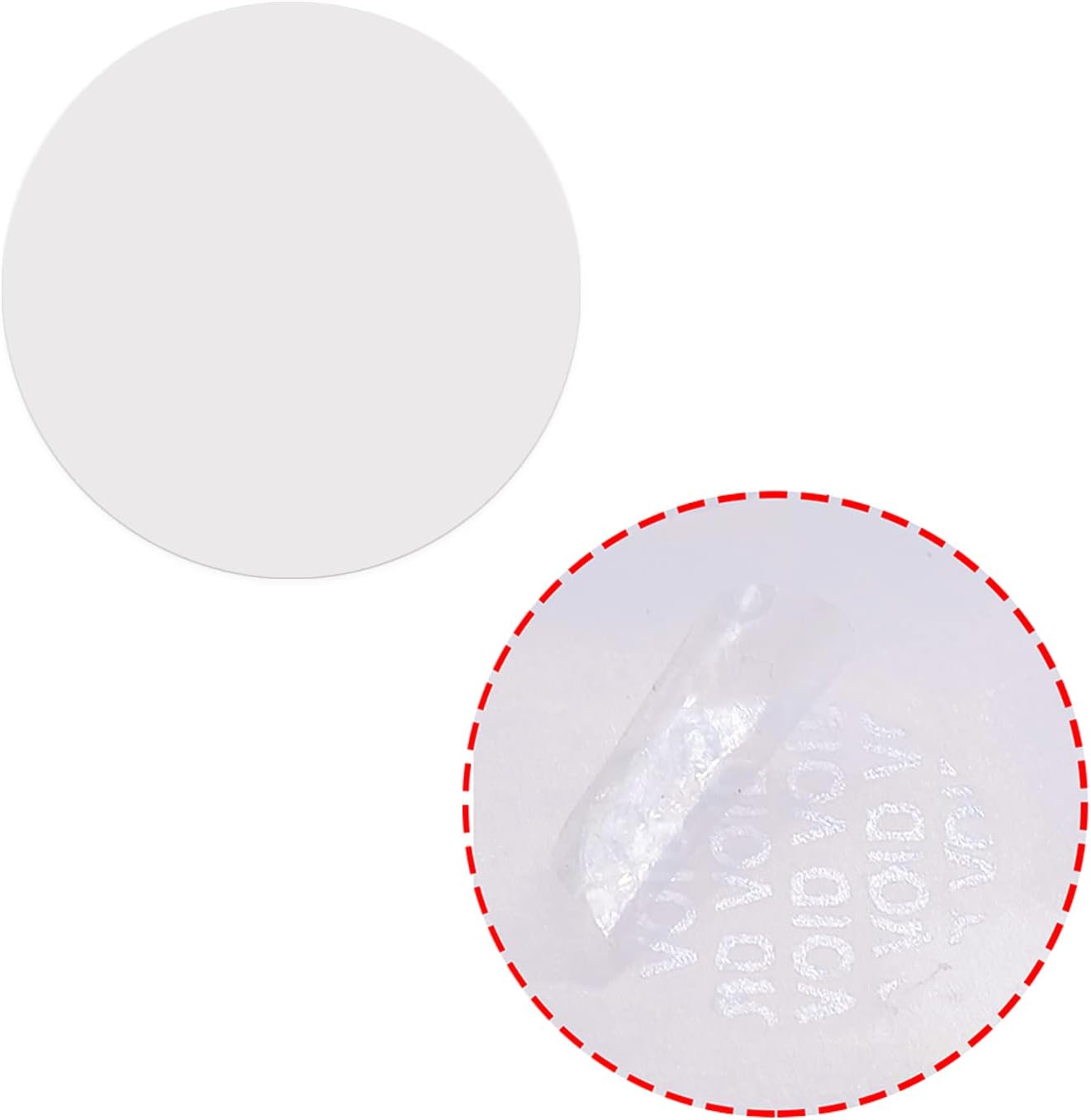 Transparent Blank Tamper Evident Labels Crystal Clear Sealing Package Seal Self Adhesive Security Warranty Void Tamper Proof Stickers (100pcs Round)