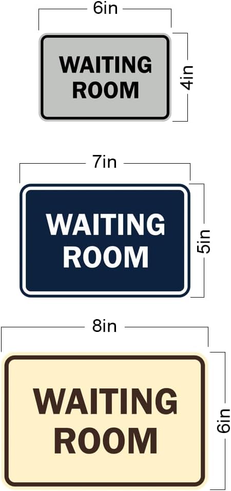 Signs ByLITA Classic Framed Waiting Room (Black) - Large 2 Pack