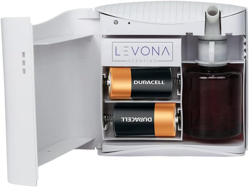 Levona Scent Waterless Diffuser - Essential Oil Aroma & Fragrance Smart Plug-in, Portable Machine for Home, Office & Small Rooms, with Cleaning Cloth, Covers 250 sqft - Viola 250 (Scent Not Included)