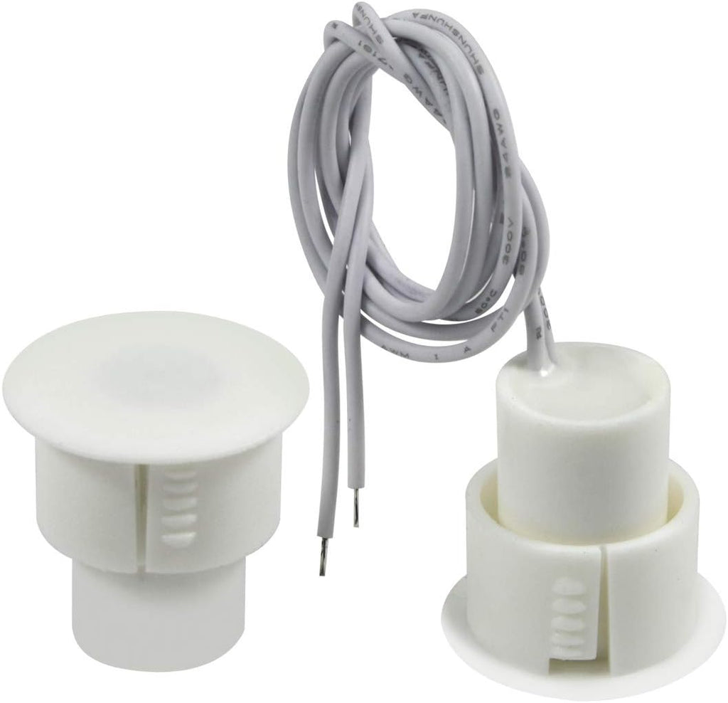 Recessed Door Contacts NC Security Alarm Window Sensors With Magnetic Reed Switch. 3⁄4 Inch Door Contact Position Switches DCS Work with All Access Control and Burglar Alarm Systems White 5pcs