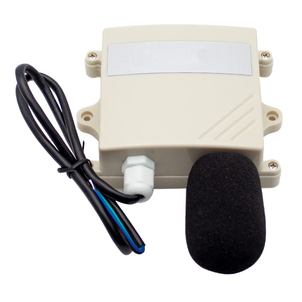 IP65 Noise Meter Sensor, Environmental Noise Online Monitoring Meter Noise Transmitter Decibel Detector Sound Level Meter 30-120DB (Output Signal 0-10V)