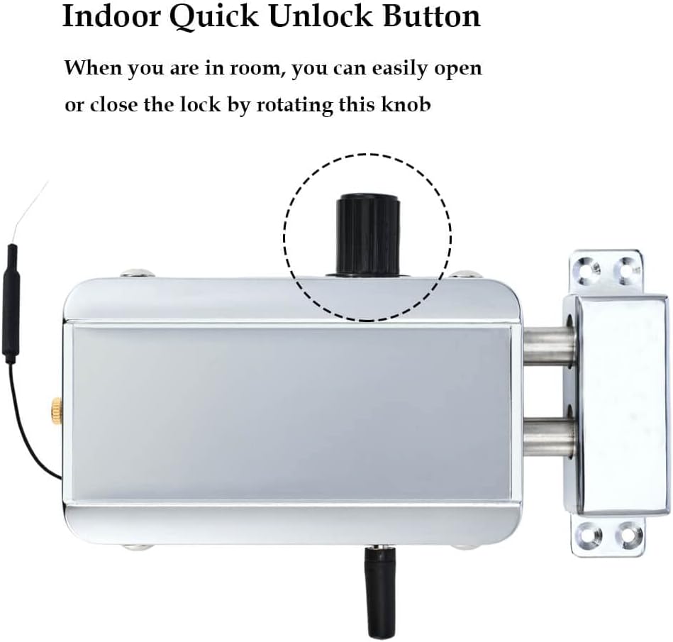 Electronic Deadbolt Anti-Theft Smart Hidden Door Lock with Remote Control and Smartphone App Access