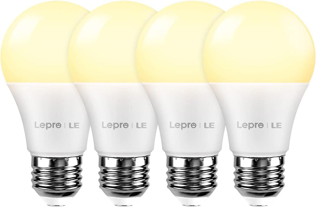 Lighting EVER LED Smart Light Bulbs, Compatible with Alexa and Google Assistant, 60 Watt Equivalent, Dimmable with App (Not Support Traditional Dimmers), Warm White 2700K, A19 E26, 2.4GHz WiFi Only