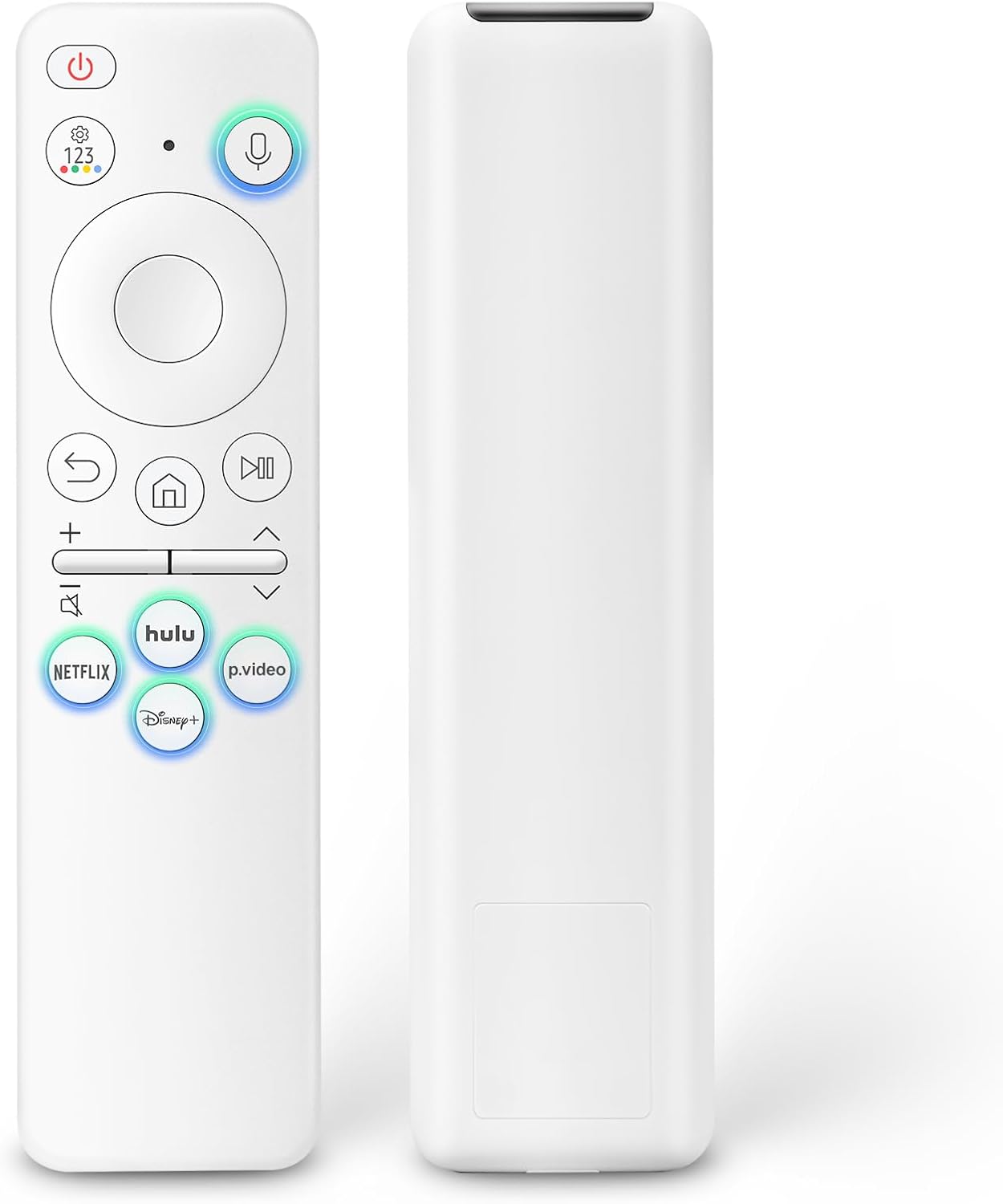 Voice Rechargeable Remote for Samsung-Smart-TV-Remote-Control, Replacement Compatible for Samsung Frame QLED Crystal UHD Solar Smart TVs