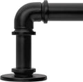 Black Curtain Rods 18 to 88 Inch, Industrial Curtain Rods,Adjustable Length,1 in Diameter Pipe,Wall or Ceiling Mounted,for Bedroom and Living Room(Black 18” to 88”)