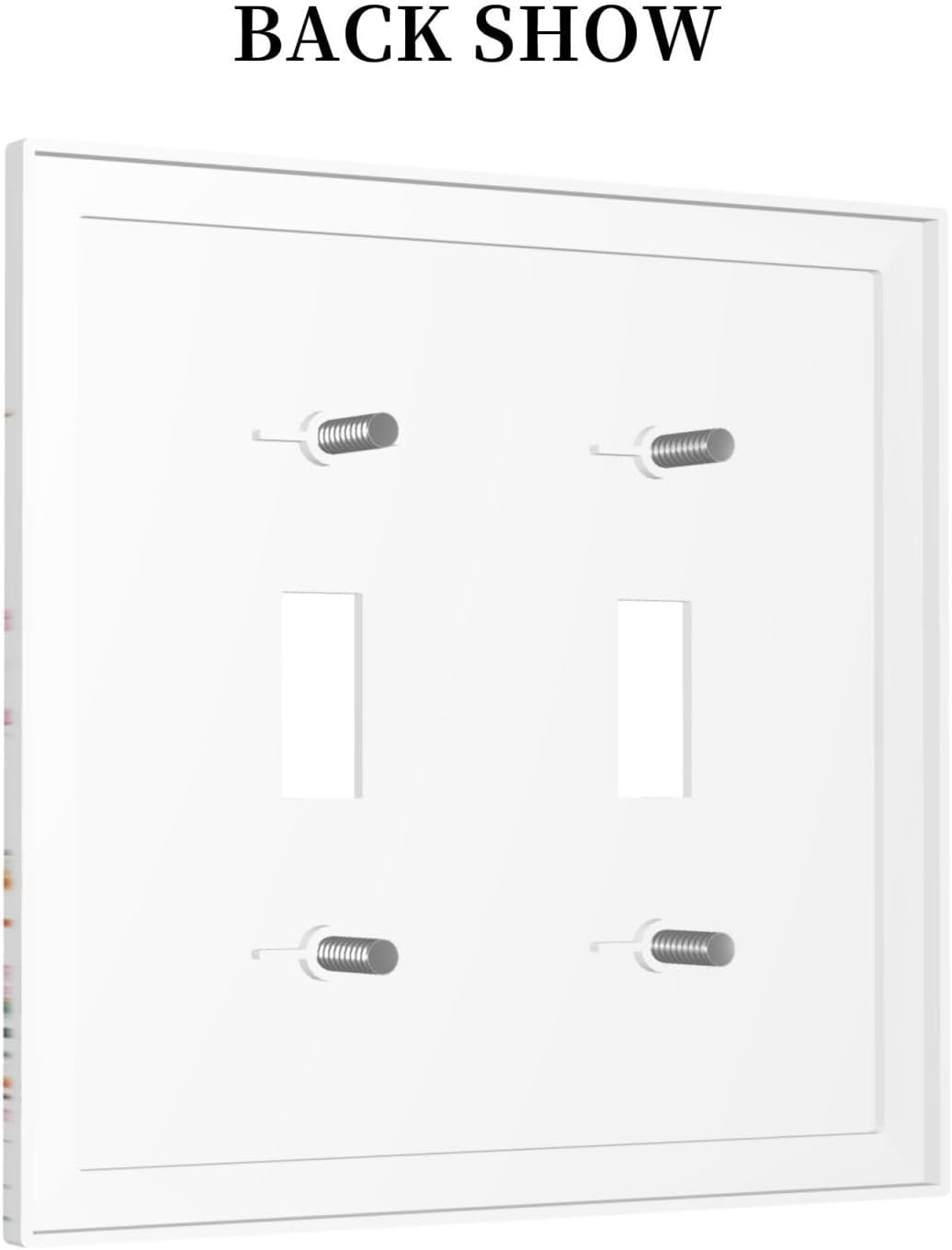 Decorative Switch Plates Watercolor Floral Butterfly Colorful Wildflower 2 Gang Double Toggle Outlet Light Switch Cover Wall Plate Electrical Faceplate For Bed Room Living Room Decor