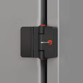 Refrigerator Adhesive Locks Double Button Fridge Door Lock with Key, Child Proof Freezer Cooler Door Lock, Child Baby Safety File Drawer Lock and Cabinet Locks (Black, 1)