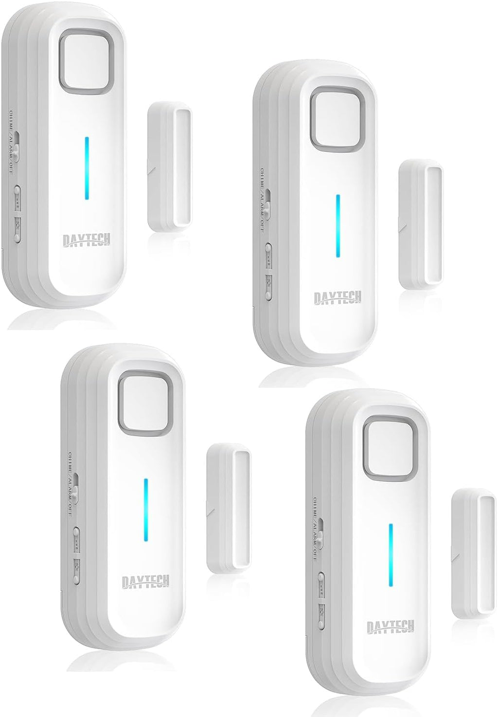 Daytech Freezer Door Alarm with Adjustable 0 to 120dB Volume, 4 Sets White