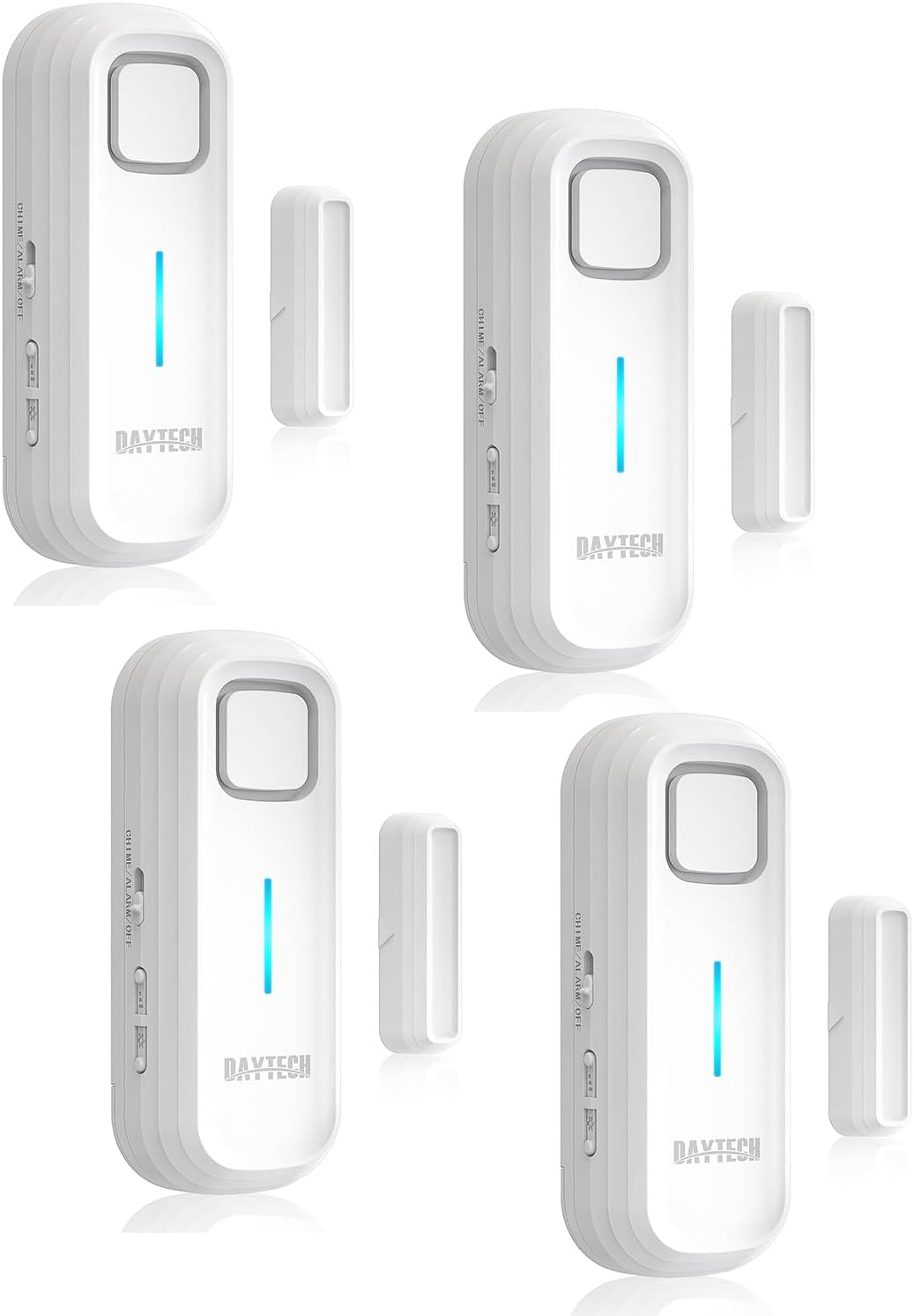 Daytech Freezer Door Alarm with Adjustable 0 to 120dB Volume, 4 Sets White
