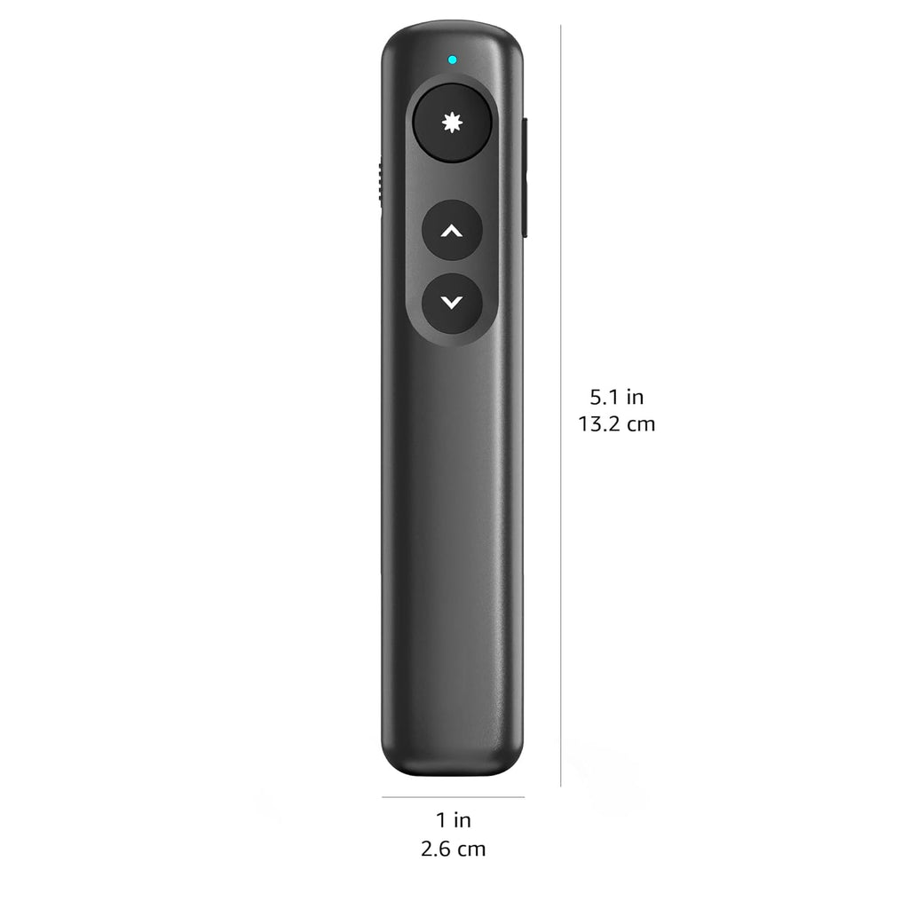 Amazon Basics Wireless Presenter, Red Laser, 2.4GHz, Battery Operated, Hyperlink