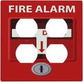 Decorative Outlet Covers Artistic Red Fire Alarm Motifs 2 Gang Wall Plate Cover Double Duplex Receptacle Two Switch Light Switch Cover Plate Jumbo Dual Faceplate for Home Decor