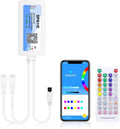 ALITOVE WS2812B WS2811 Bluetooth APP Controller Music Sync Addressable RGB IC LED Remote Controller Dual Outputs SP611E for SK6812 WS2812 SM16703 UCS1903 LED Pixel String Light Strip DC 5V~24V