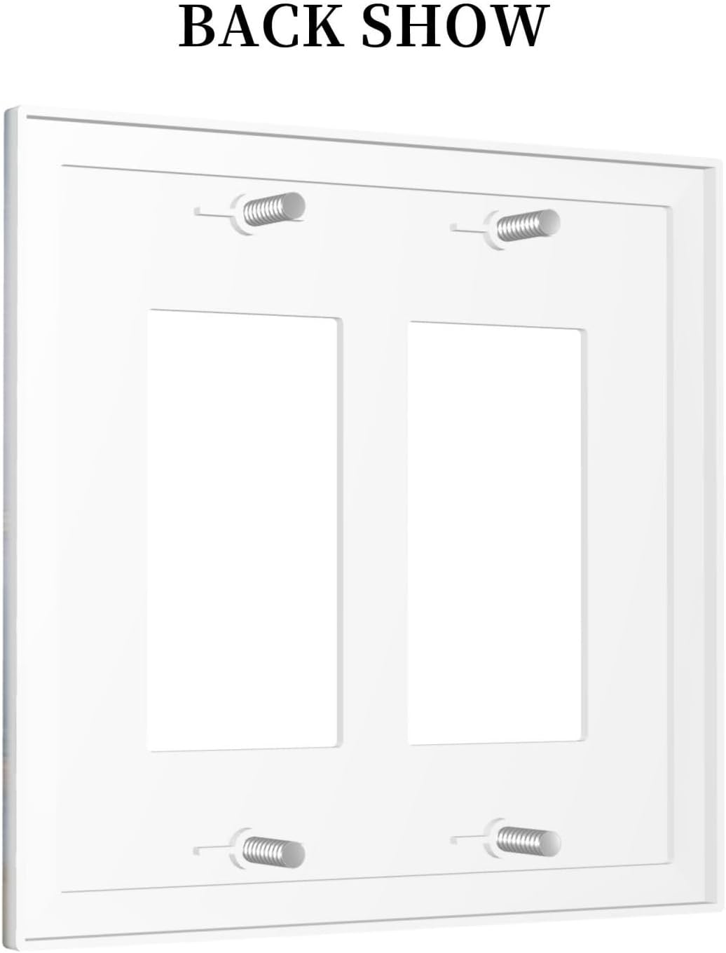 Decorative Outlet Covers Colored Art Marble Golden Line 2 Gang Double Gfci Rocker Electrical Wall Panels Light Switch Cover Plate For Bathroom Kitchen Decor