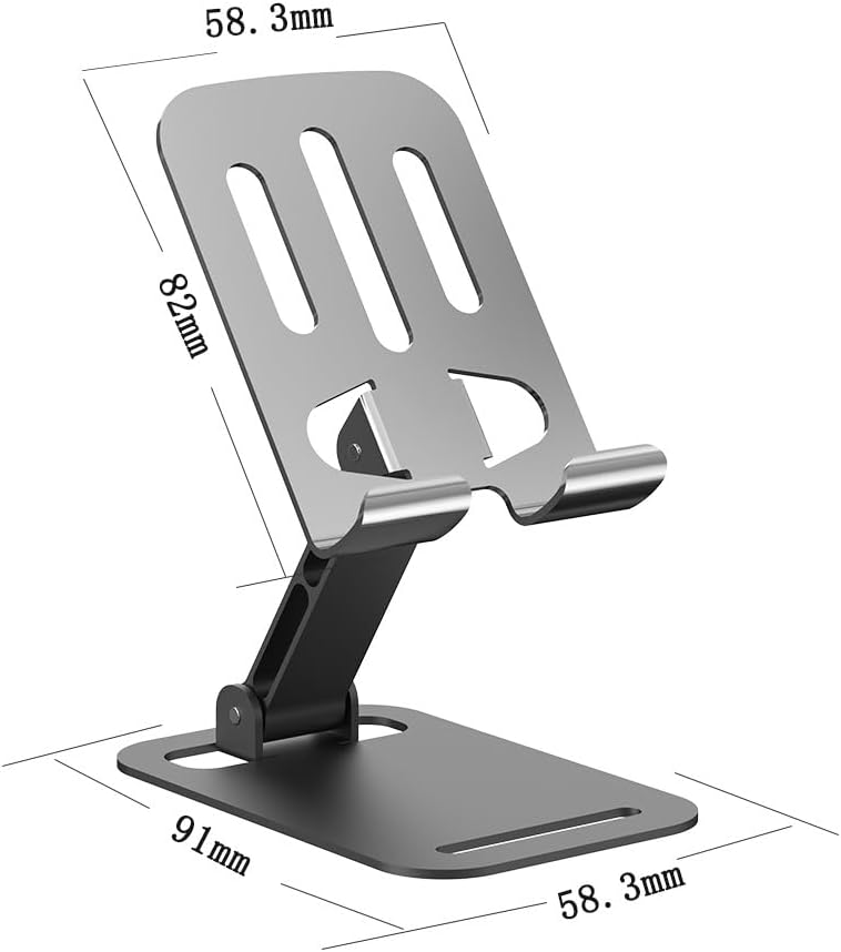 Universal Cell Phone Stand- [720° Rotation & Dual Fold] Ajustable Phone Holder, Heavy Duty Stable Portable Office Desk Accessories, Compatible with iPhone 17/16/15 Pro Max Air