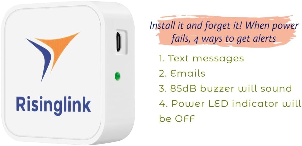 Power Failure Alarm, Power Failure Detector, with Text Message, Email, and Audio Alerts(2nd Generation)