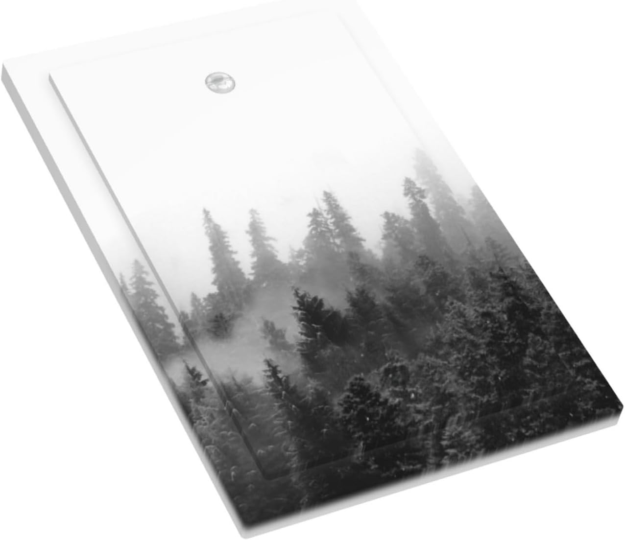 Light Switch Cover Plate Fores Black White Landscape Misty Woods 1 Gang No Device Blank Electrical Wall Plates Faceplate Decorative Switch Plate For Farmhouse Cabin Decor
