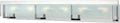 Hinkley Latitude Extra Large Six Light Bath Vanity - Modern, Inside Etched Clear Glass Panel, Bulbs Included - Chrome Finish
