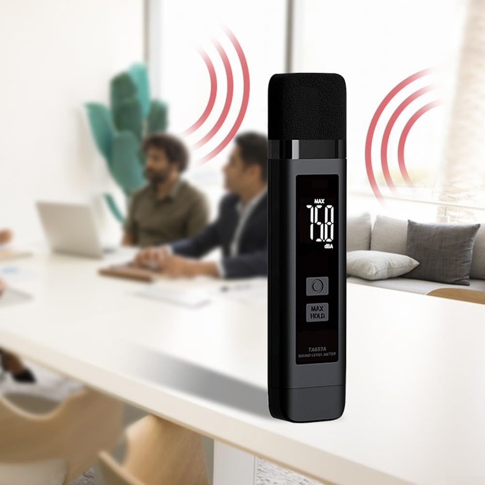 Decibel Meter Noise Tester, Decibel Meter With Large LCD Screen & Memory For Detailed Sound Level In & Environmental Areas
