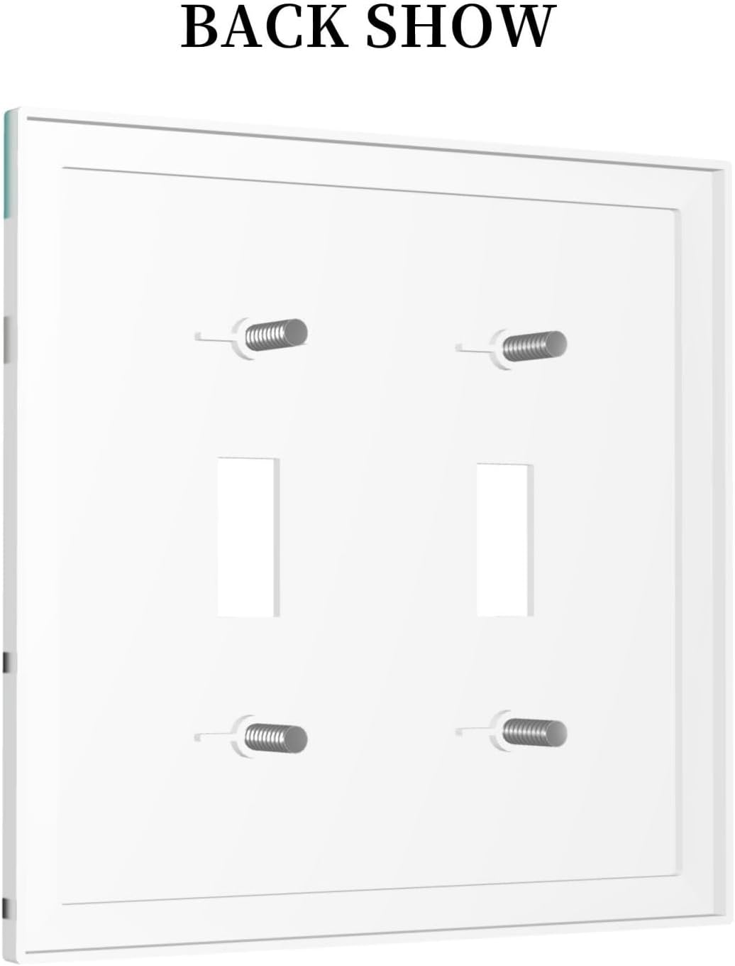 Geometric Turquoise Black Gray Modern Abstract Boho Decorative Switch Plates 2 Gang Double Toggle Outlet Light Switch Cover Wall Plate Electrical Faceplate for Office Nursery Decor