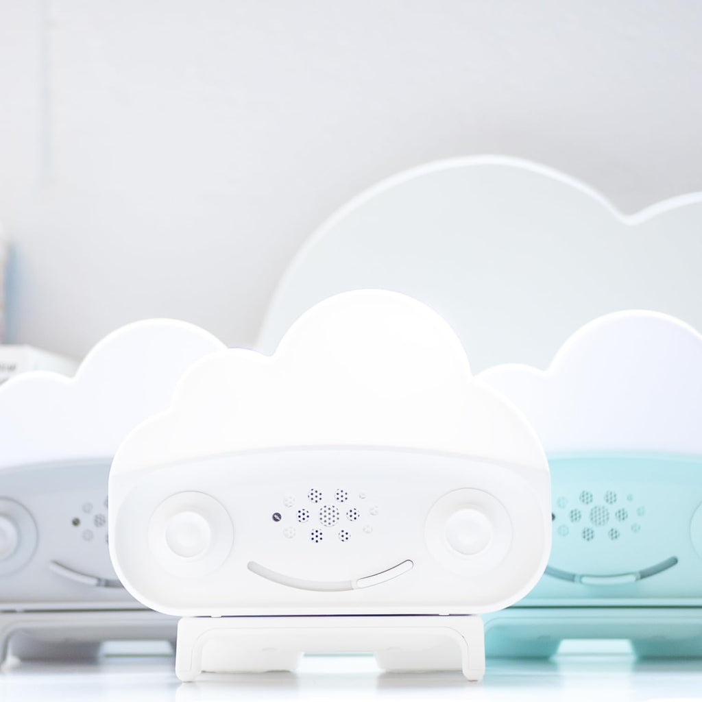 Happiest Baby SNOObie Smart White Noise Machine - Portable Baby Sound Machine with Night Light - 12 Soothing Sounds for Sleep Training, White
