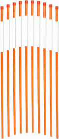 FiberMarker Reflective Driveway Makers 48-Inch Orange 12-Pack 5/16-Inch Dia Solid Snow Pole Reflective Snow Stakes for Roadway
