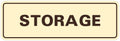 Standard STORAGE Door/Wall Sign - Ivory/Dark Brown - Large (1 Pack)